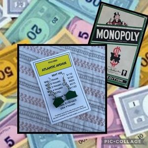 🏡 3/$15 Monopoly game house earrings